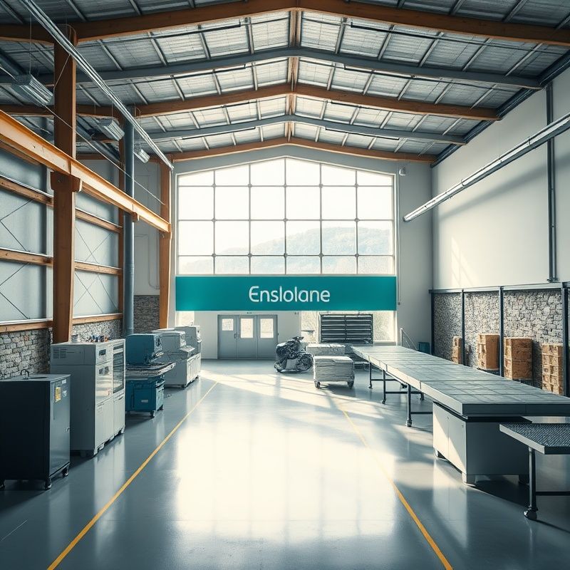 Zračni pogled na moderno slovensko industrijsko halo